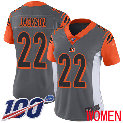 Cincinnati Bengals Limited Silver Women William Jackson Jersey NFL Footballl #22 100th Season Inverted Legend